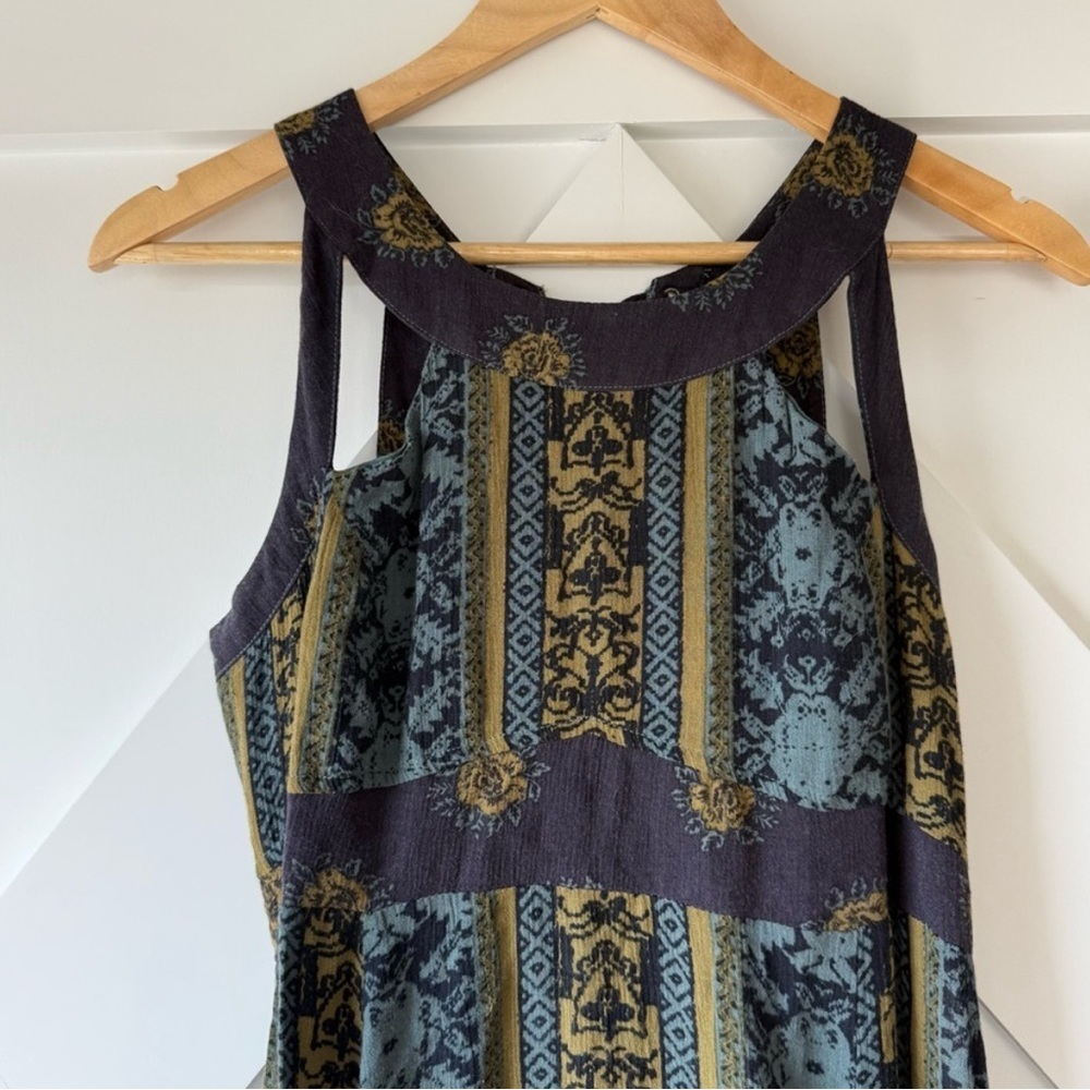Free People Maxi Dress Sz. 8 Lace Up "You Made My Day" Cut Out Night Out Dress! - Picture 5 of 13